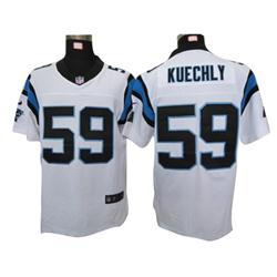 NFL Nike Elite Jersey Carolina Panthers 59 Linebacker Kuechly White